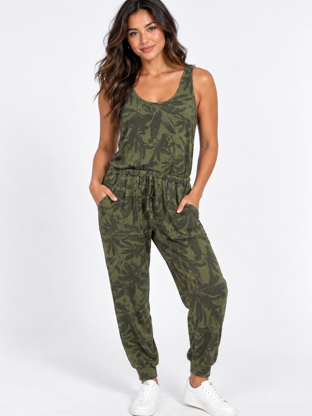 prAna Cozy Up Jumpsuit in Cargo Palms